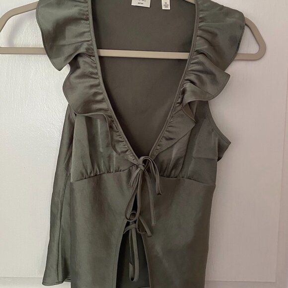 Aritzia Tonka Satin Blouse - Picture 2 of 6